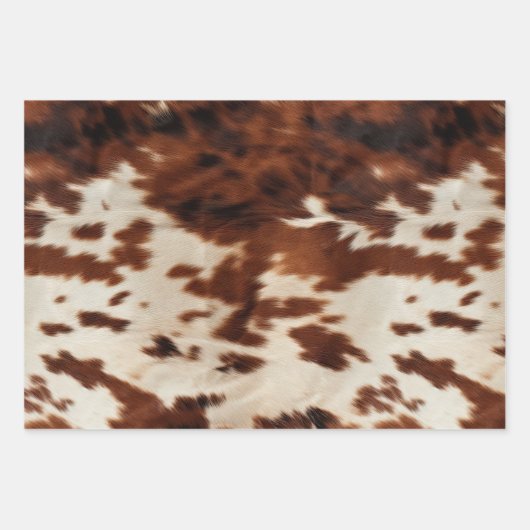 Brown Schwarz-weiß Cowhide Geschenkpapier Set (Vorderseite 2)