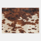 Brown Schwarz-weiß Cowhide Geschenkpapier Set (Vorderseite)