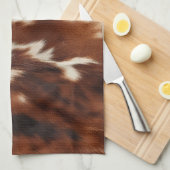 Brown Schwarz-weiß Cowhide Geschirrtuch (Viertel Falte)