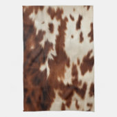 Brown Schwarz-weiß Cowhide Geschirrtuch (Vertikal)