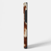 Brown Schwarz-weiß Cowhide iPhone Hülle (Linke Seite)