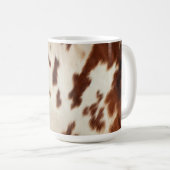 Brown Schwarz-weiß Cowhide Kaffeetasse (VorderseiteRechts)