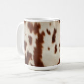 Brown Schwarz-weiß Cowhide Kaffeetasse (Vorderseite Links)