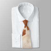 Brown Schwarz-weiß Cowhide Krawatte (Gebunden)