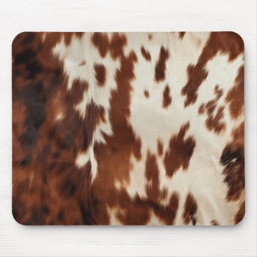 Brown Schwarz-weiß Cowhide Mousepad (Vorne)