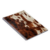 Brown Schwarz-weiß Cowhide Notizblock (Rechte Seite)
