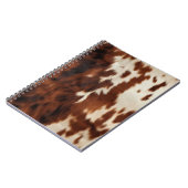 Brown Schwarz-weiß Cowhide Notizblock (Linke Seite)