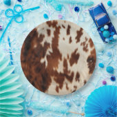 Brown Schwarz-weiß Cowhide Pappteller (Party)