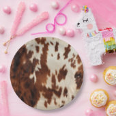 Brown Schwarz-weiß Cowhide Pappteller (Party)