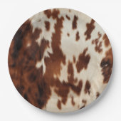 Brown Schwarz-weiß Cowhide Pappteller (Vorderseite)