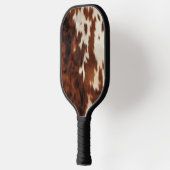 Brown Schwarz-weiß Cowhide Pickleball Schläger (Links)