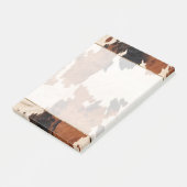 Brown Schwarz-weiß Cowhide Post-it Klebezettel (angewinkelt)