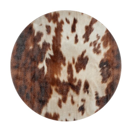 Brown Schwarz-weiß Cowhide Schneidebrett (Vorderseite)