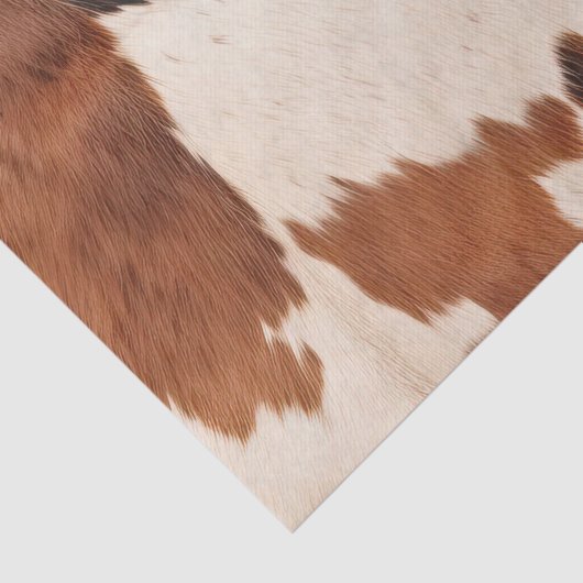 Brown Schwarz-weiß Cowhide Seidenpapier (Detail)