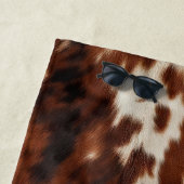 Brown Schwarz-weiß Cowhide Strandtuch (Beispiel)