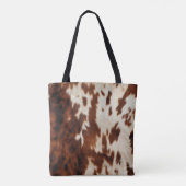 Brown Schwarz-weiß Cowhide Tasche (Rückseite)