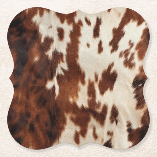 Brown Schwarz-weiß Cowhide Untersetzer (Vorderseite)