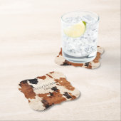 Brown Schwarz-weiß Cowhide Untersetzer (Vor Ort)