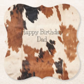 Brown Schwarz-weiß Cowhide Untersetzer (Vorderseite)