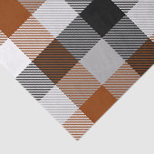 Brown Schwarz-weiß Twill Gingham Design Seidenpapier (Ausschnitt)