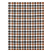 Brown Schwarz-weiß Twill Gingham Design Tischdecke (Vorderseite)