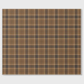 Brown schwarzer Tartan kariertes schottisches Geschenkpapier (Flach)