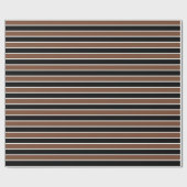 Brown, Schwarzweiss-Streifen Geschenkpapier (Flach)