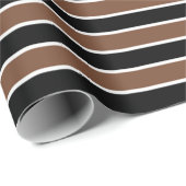 Brown, Schwarzweiss-Streifen Geschenkpapier (Rolleneckpunkt)