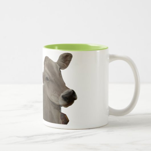 Brown-Schweizer-Kuh 2-Ton Tasse (Rechts)