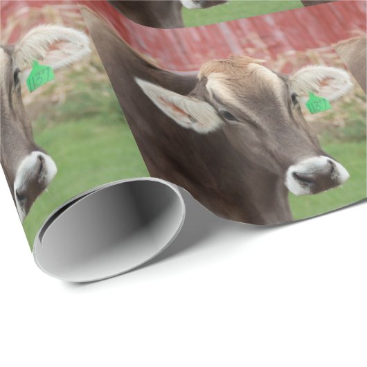 Brown-Schweizer-Kuh Geschenkpapier (Rolleneckpunkt)