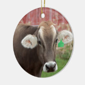 Brown-Schweizer-Kuh Keramikornament (Links)