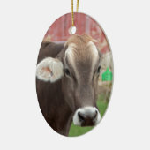 Brown-Schweizer-Kuh Keramikornament (Links)