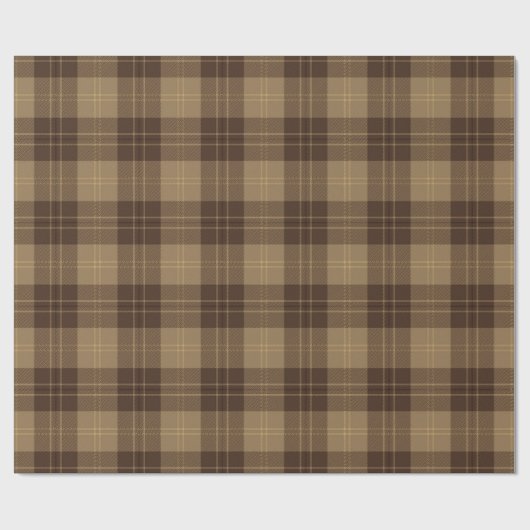 Brown Scottish Tartan Kariert Pattern Geschenkpapier (Flach)
