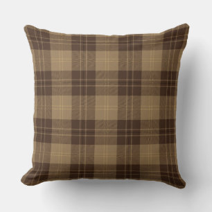 Brown Scottish Tartan Kariert Pattern Kissen