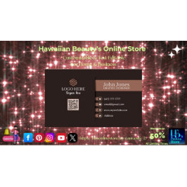 Brown Sepia QR Code Business Cards 24 Pack von 100 Visitenkarte