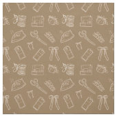 Brown Sewing Themed Pattern Stoff (Muster)