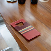 Brown Shades Stripe Geldbeutel Flaschenöffner