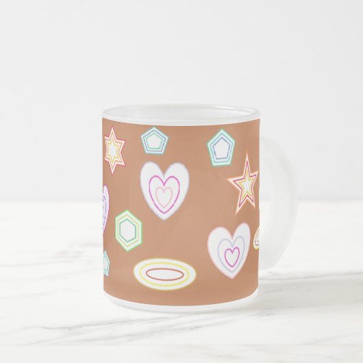 Brown Shapes mug Mattglastasse (VorderseiteRechts)