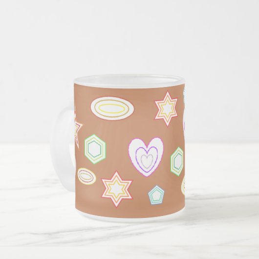 Brown Shapes mug Mattglastasse (Vorderseite Links)