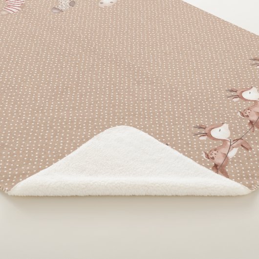 Brown Sherpa Blanket mit dem Weihnachtsmann im Rot Sherpadecke (3/4)