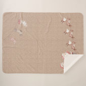 Brown Sherpa Blanket mit dem Weihnachtsmann im Rot Sherpadecke (Vorderseite (Horizontal))