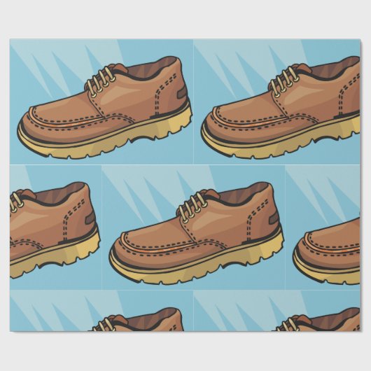 Brown Shoe Wrapping Paper Geschenkpapier (Flach)