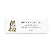 Brown Siberian Husky Dog Address (Vorne)