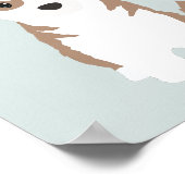 Brown Siberian Husky Puppy Kids Room Decor Poster (Ecke)