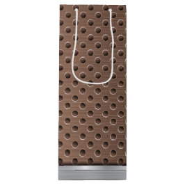 BROWN & SILBER METAL SEHEN PATTER GESCHENKTÜTE FÜR WEINFLASCHEN
