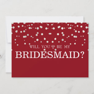 Brown Silver Glitzer wirst du meine Bridesmaid sei Einladung
