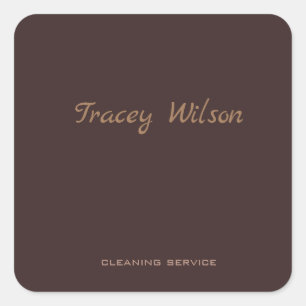 Brown simple business quadratischer aufkleber