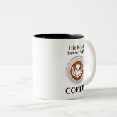 Brown Simple Coffee Quote Tasse (VorderseiteRechts)