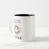 Brown Simple Coffee Quote Tasse (Vorderseite Links)