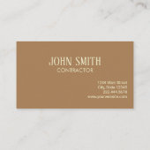 Brown Simple Fence Builder Contractor Visitenkarte (Rückseite)